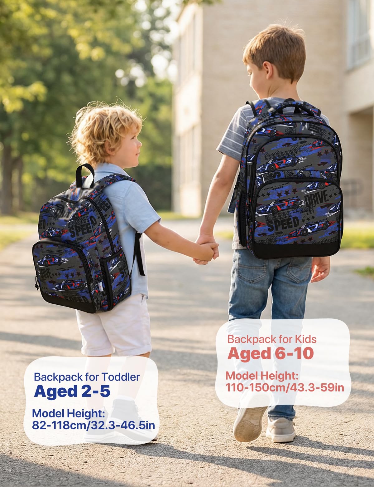 Sac à Dos Enfant, VASCHY 15,6 Pouces Grand Cartable Fille Garcon Primaire 6-10 Ans Plusieurs Compartiments Sac d'École avec Sangle de Poitrine et Bande Réfléchissante pour Scolaire Voyage Randonnée