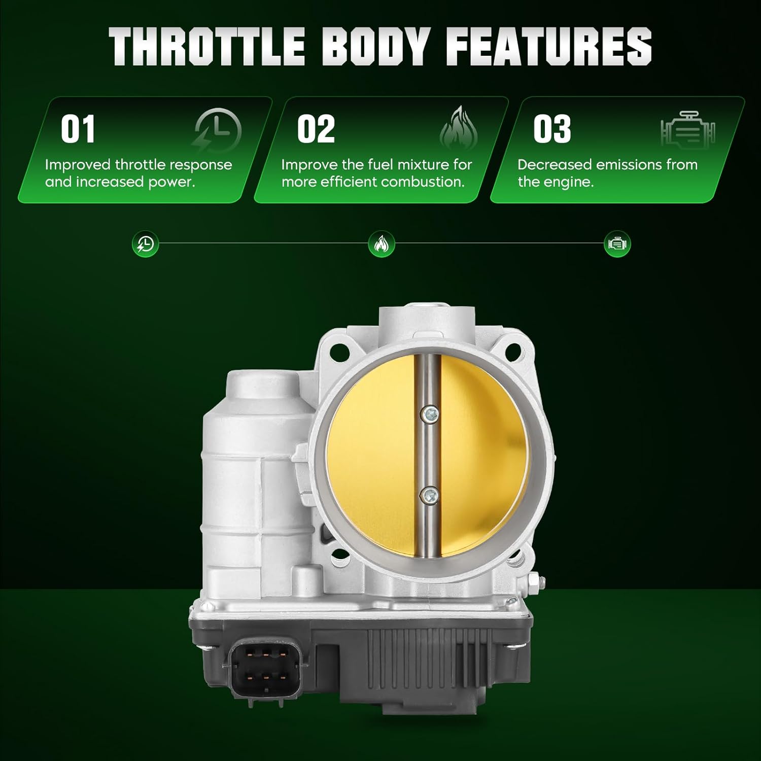 Electronic Throttle Body for Nissan Altima/Maxima/350Z/Murano/Quest 3.5L 2002-2009, for INFINITI FX35/G35/I35/M35 3.5L 2003-2008, Replace for 16119-8J100 16119-8J101