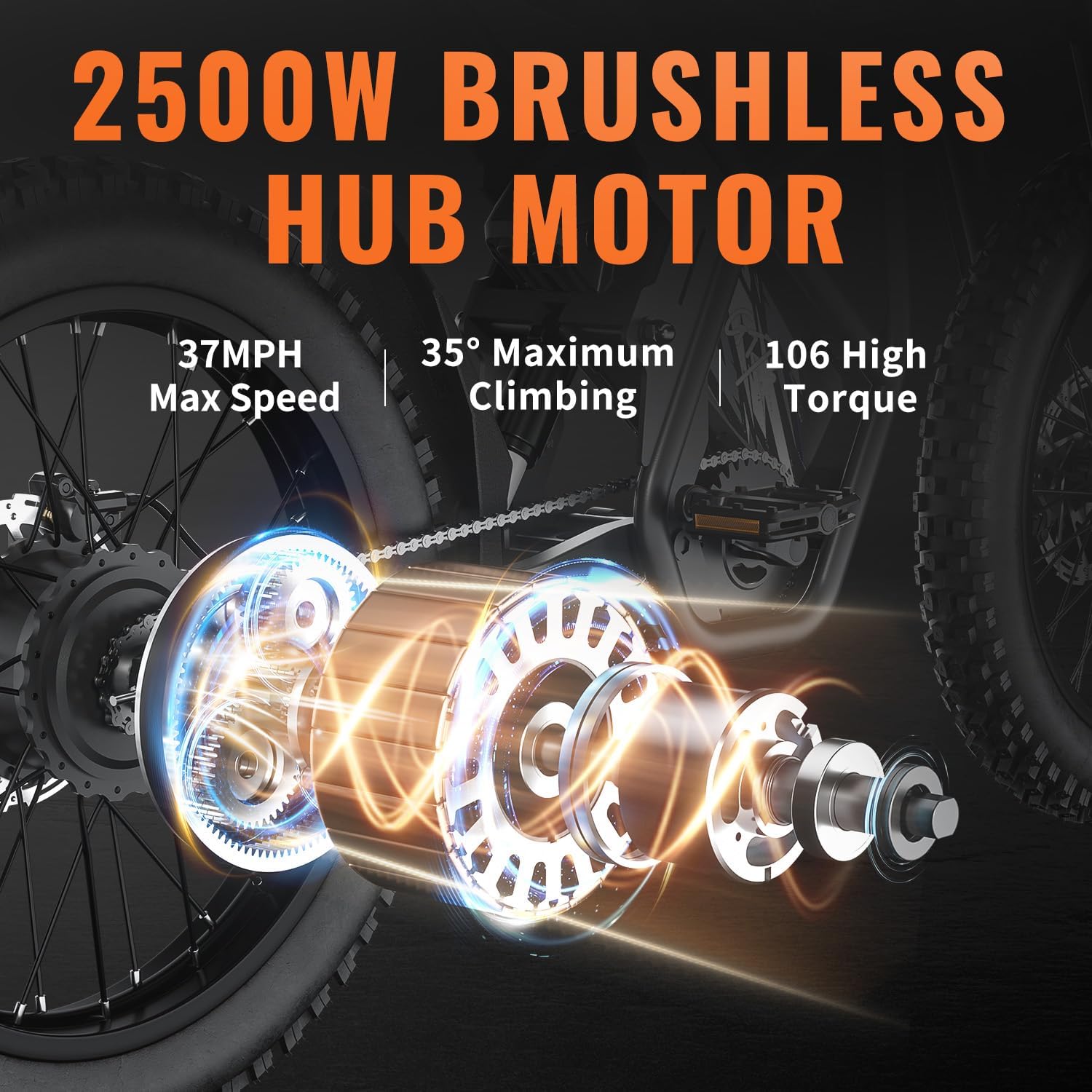 Bootime GT73/GT73Pro/GT54Pro Electric Dirt Bike for Adults 2500w/3000w Electric Bike with 48/60V 25/36AH Removable Battery 37/40/50MPH Speed 85+Mile Range