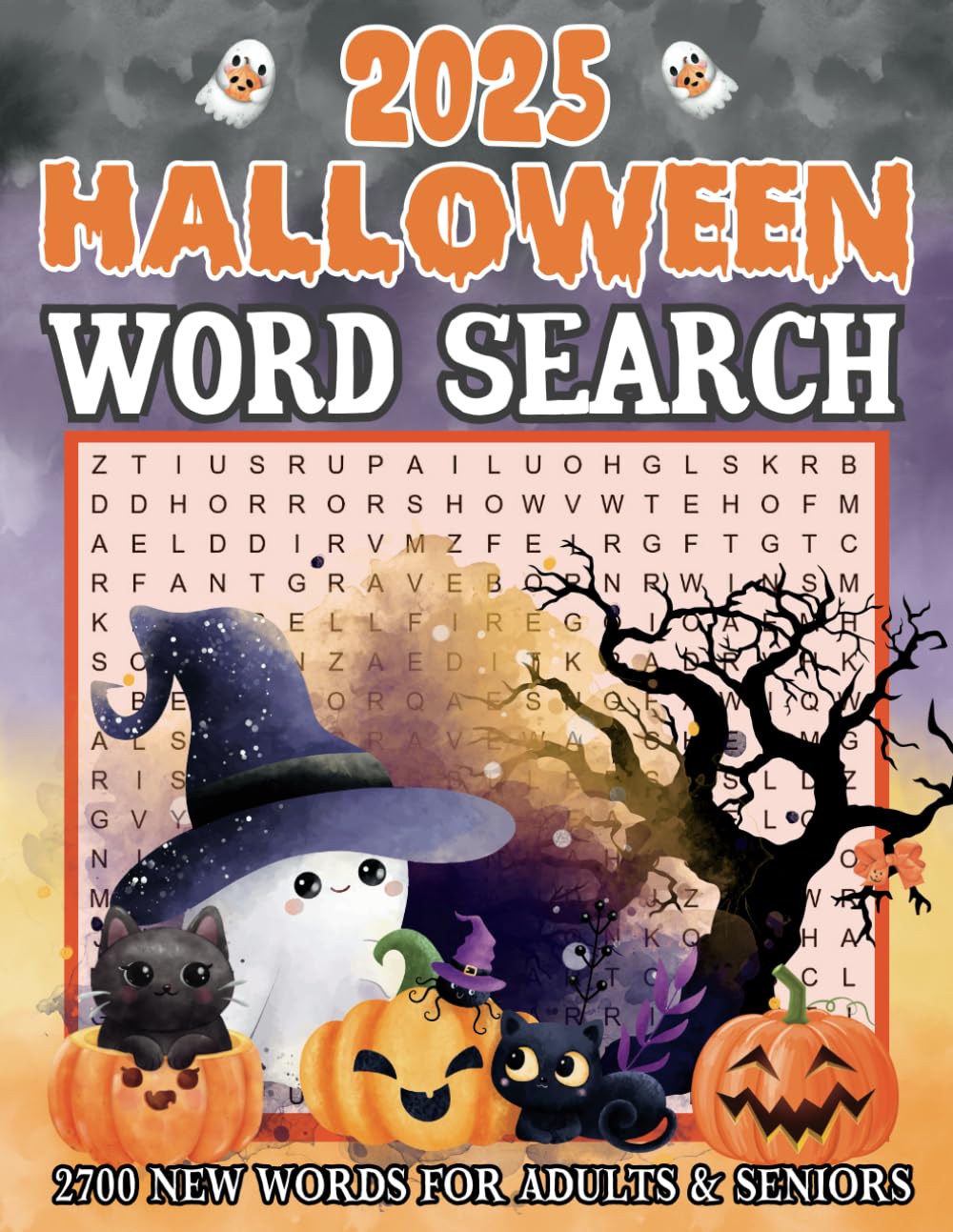 Halloween Word Search: 2700 Halloween Themed Word Search Puzzle Books For Adults With Solutions