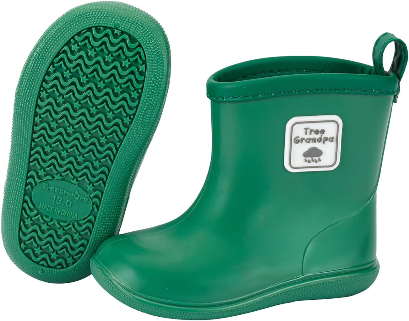 Tree Grandpa Toddler Rain Boots for Boys Girls Waterproof Baby Kids Rain Boots With Easy-on - Image 5