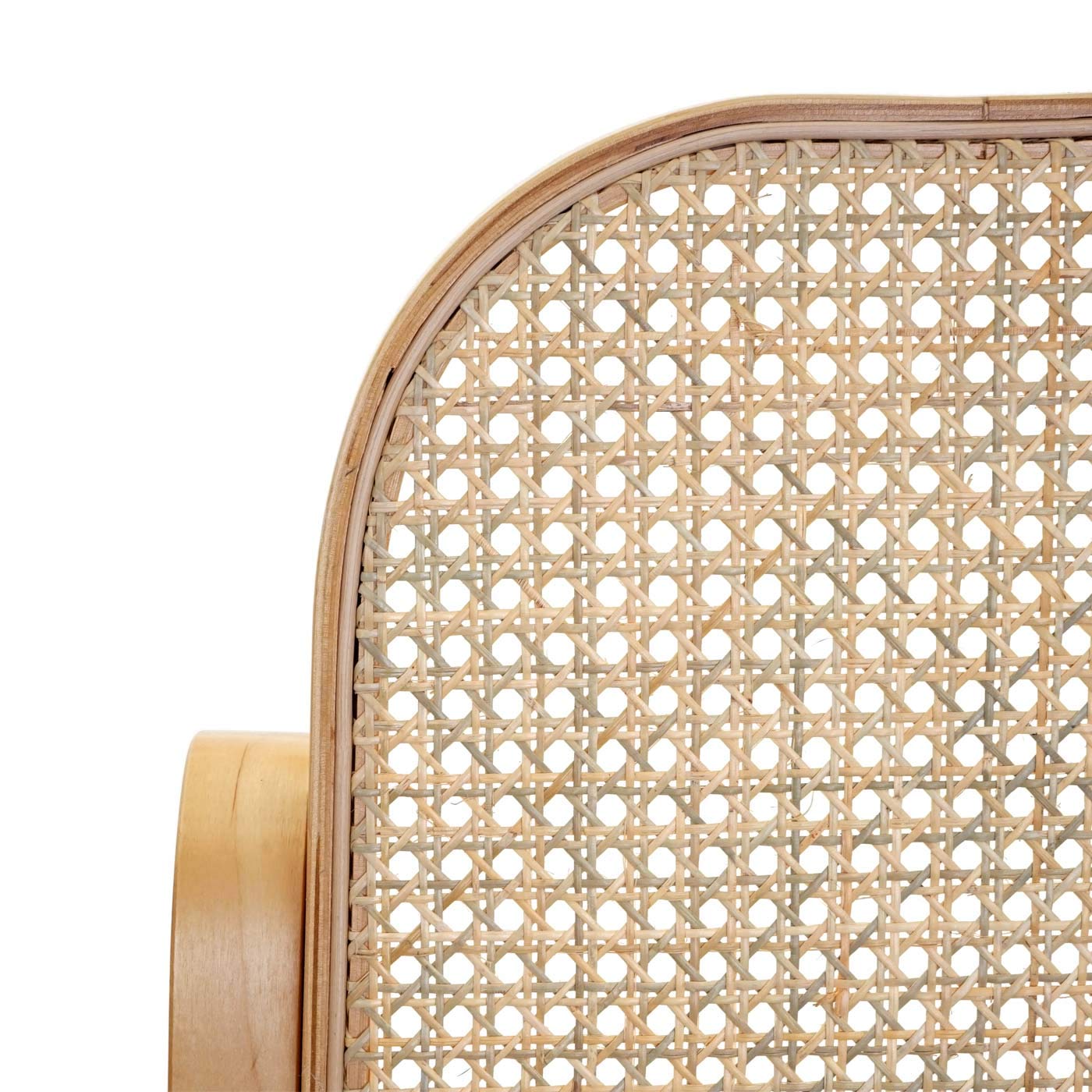 Mendler Sedia a Dondolo Classica Elegante M41 Legno Chiaro Seduta Rattan