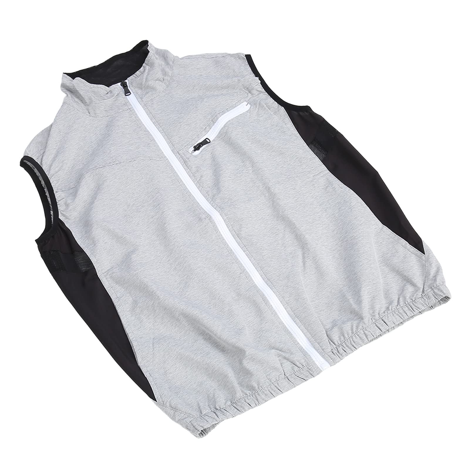 CHICIRIS Cooling Vest Adjustable Mesh Conditioned Clothes Strong Wind Power for Men Women Construction Workers Outdoor Adventure Nylon Light Gray Size M-L-XL-XXL Indoor Outdoor Environment
