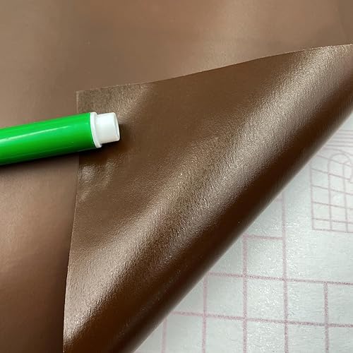 Miniatura 7 de Yifely Pegatina autoadhesiva de papel marrón sólido para muebles, revestimiento de estantes, 17.7 pulgadas por 9.8 pies