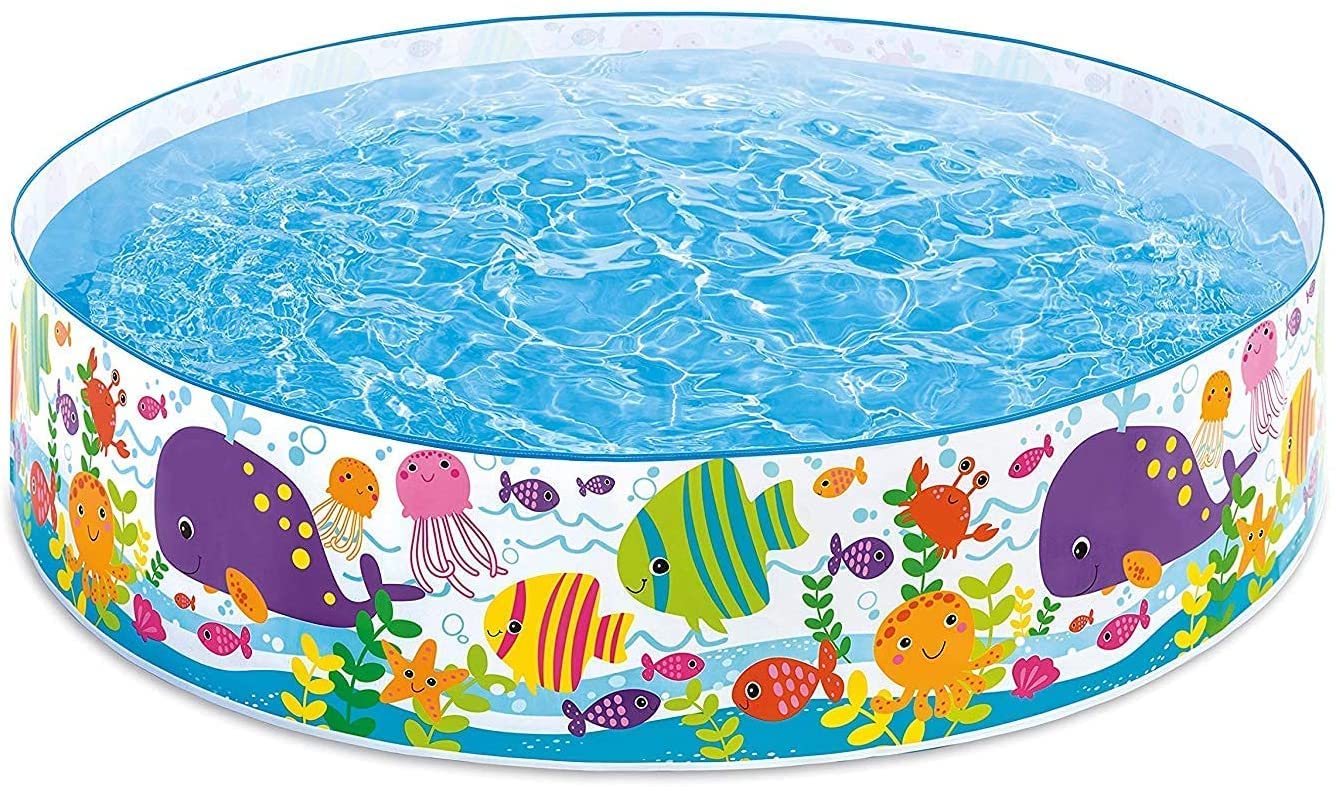 Instant Kiddie Ocean Reef Snapset || Swimming Pool for Kids || Folding Durable Swim Center Bath Tubs || Snapset Pool || Multicolour(Pack of 1)-image-1
