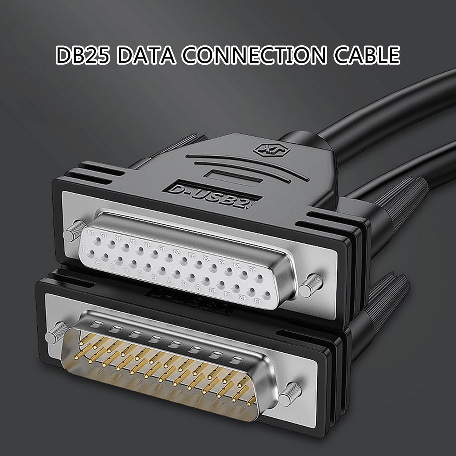 DB25拡張ケーブル25pin男性/メスコネクタワイヤライン26awgプリンター航空の安定したデータ転送