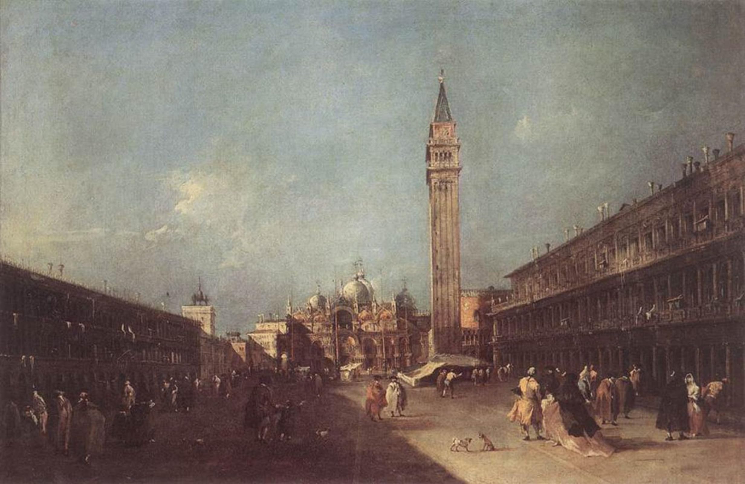 SERENDIPITP Aesthetic Poster Photo Wall Print Retro Picture Piazza San Marco Francesco Guardi Modern Wall Artwork for Home Decor 60x90cm