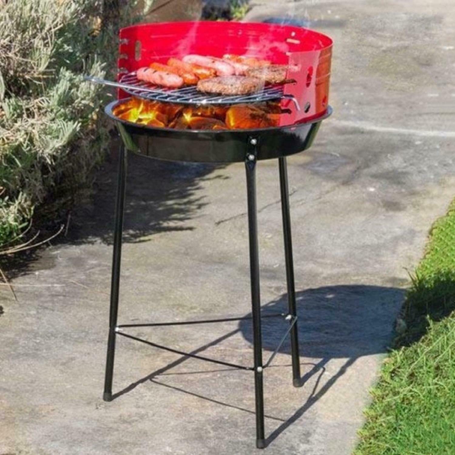13 "Ogród Kemping Patio Okrągły Rotisserie Spit Grill Grill Węglowy Grill Węglowy