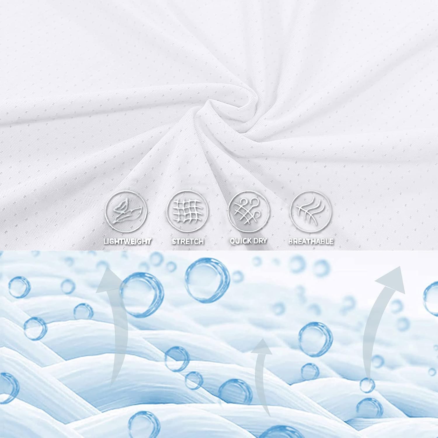 MOHEEN Men's Moisture Wicking Short Sleeve Polo Shirts UPF 50+ Lightweight Performance Golf Shirts M-6XL - Image 5