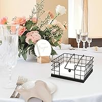 Vista 6 de Servilletero Homode de Granja, Servilleteros de Madera para Servilletas de Papel, Dispensador de Servilletas Cuadrado de Cocina para Mesas, Cesta