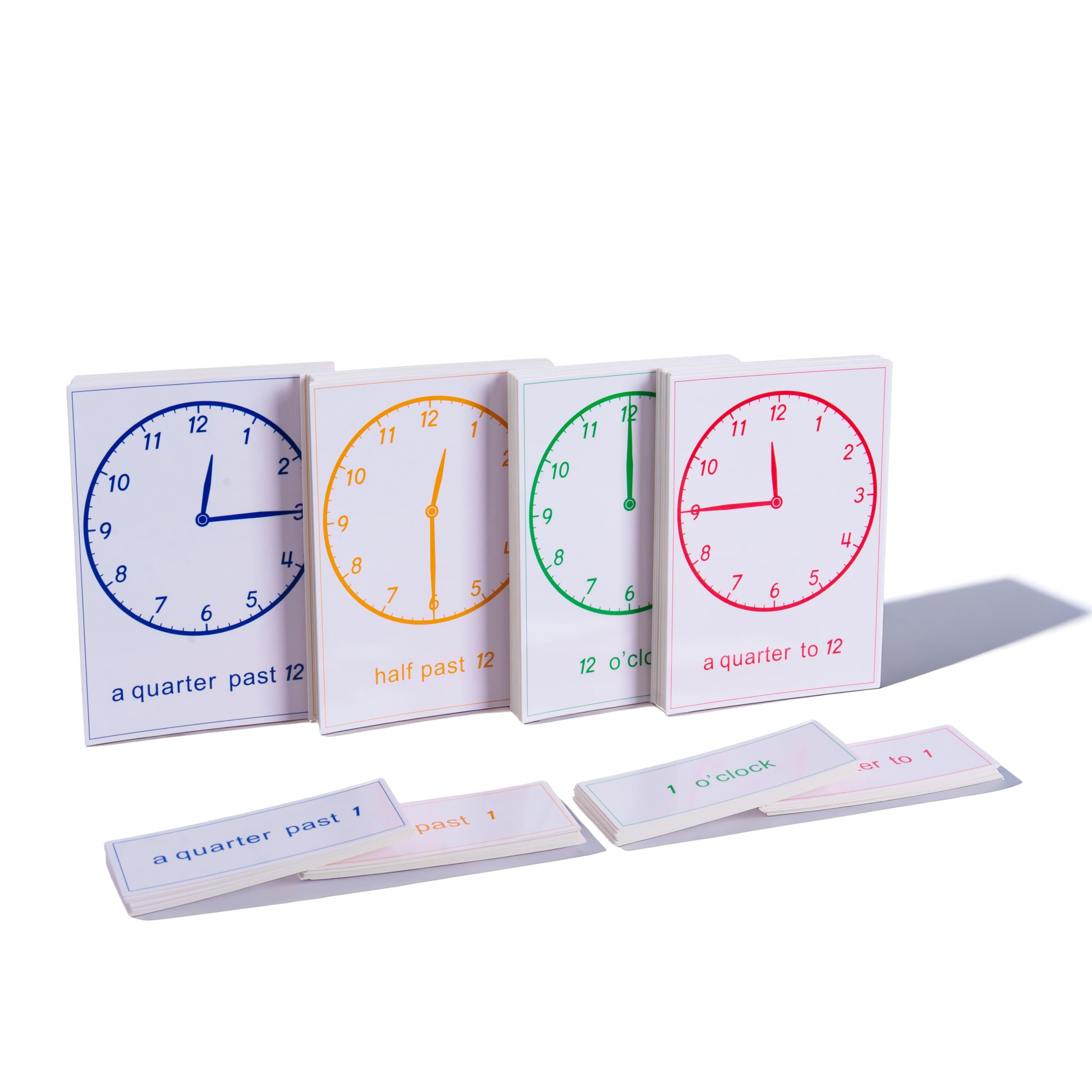 Premium Montessori Groß Uhr mit beweglichen Zeigern 30cm & 111 Karten – Buchenholz-Lernuhr für Uhrzeit lernen & Zahlenverständnis, Mathe-Material für Kinder 3-8, Homeschool & Klassenzimmer (Clock )
