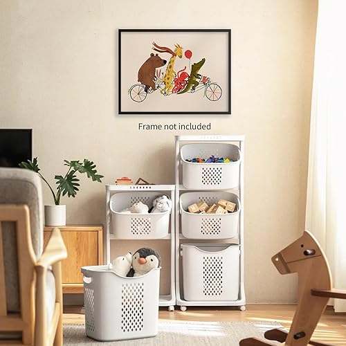 Miniatura 6 de Divertido póster colorido para niños pequeños, diseño retro de desfile de bicicletas de animales, arte de pared, impresión de lienzo para guardería,