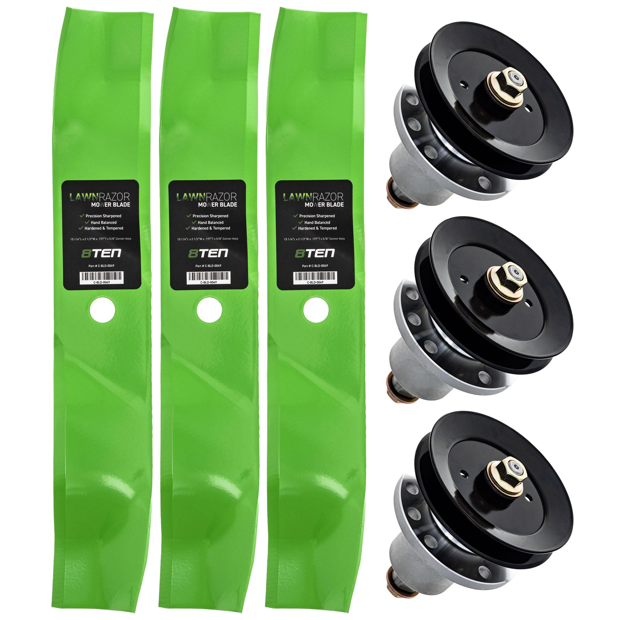 Amazon.com : 8TEN Blade Spindle Deck Kit for Exmark Lazer Z HP 44