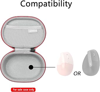 Tasche für Logitech Lift Vertikale Ergonomische Maus I RLSOCO Tragetasche für Logitech MX Vertical Ergonomische Kabellose Maus mit YKK-Reißverschluss & Verstellbares Handgelenkband - Schwarz