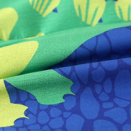 Miniatura 9 de Wowelife Juego de ropa de cama de dinosaurio para niños pequeños, juegos de ropa de cama de 4 piezas para niños pequeños, juego de edredón azul para