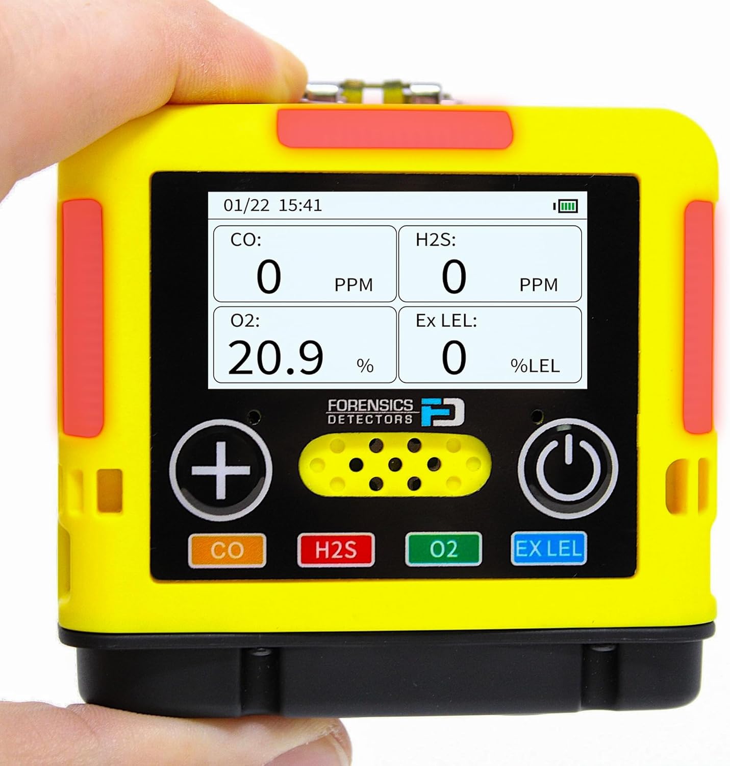4 Gas Monitor | Mini & Small | USA NIST Calibration | O2, CO, H2S, LEL | USB Recharge |