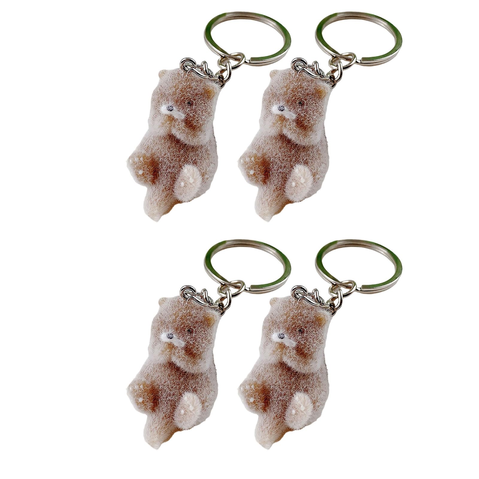 YROHGKPN Unique Flocking Otters Keychain Pendant Phone Charm Elegant Hanging Decors Texture for Fashion Female Users Soft Flocking Pendant