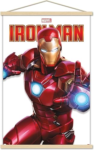 Trends International Marvel Comics - Póster de la serie Iron Man con marco magnético