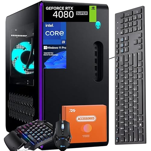 Alienware Aurora R16 Gaming Desktop, Intel 24-Core i9-14900KF(Up to 6.0GHz), 16GB GDDR6X GeForce RTX 4080 Super, 64 GB DDR5, 8 TB SSD, One-Handed Keyboard, Windows 11 Pro, Gaming Mouse