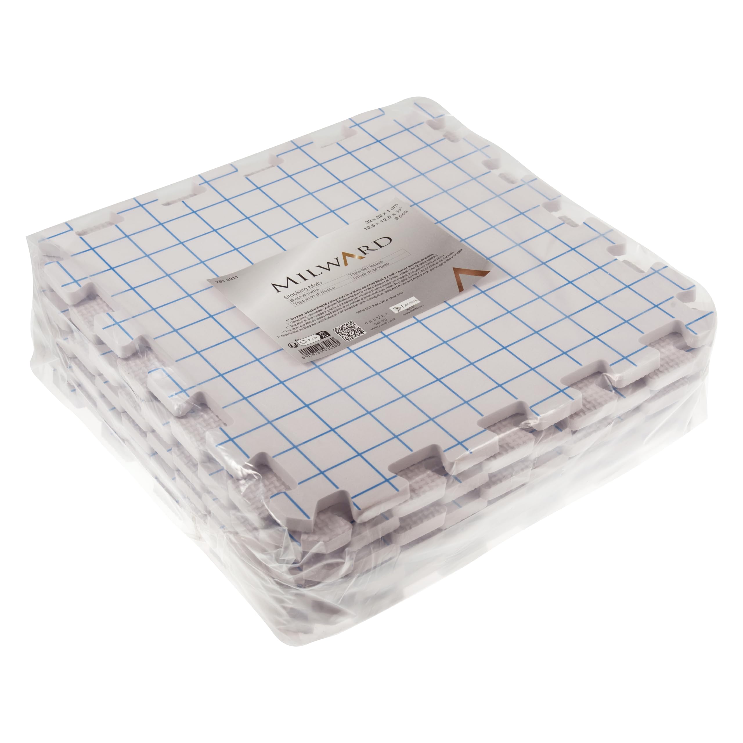 Bhina Lot 4 Tapis Blocage Tricot 30 Cm + 50 Épingles T – Planche Mousse Épaisses Grilles 1 Pouce – Crochet & Tricot