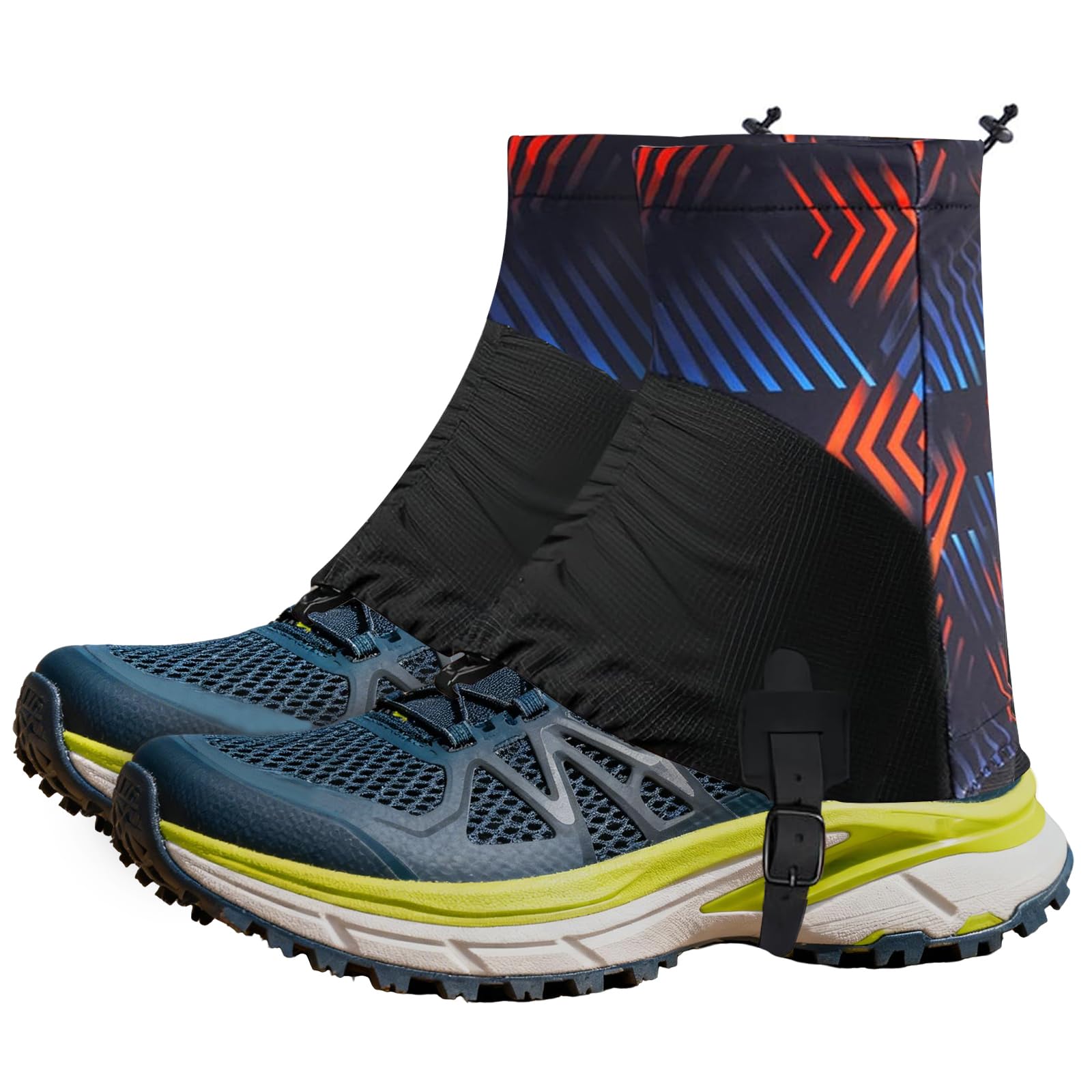 Trail Low Gaiters Unisex, wasserdichte Trailrunning-Schuhgamaschen zum Laufen, Atmungsaktive Low Gamasche mit Rutschschutz & Haken, Perfekt für Wandern, Outdoor, Camping & Klettern (Blau)