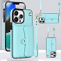 Vista 9 de Funda para iPhone 13 de 6.1 pulgadas, bolso cruzado, correa de hombro, funda protectora de moda para iPhone 13 (azul)