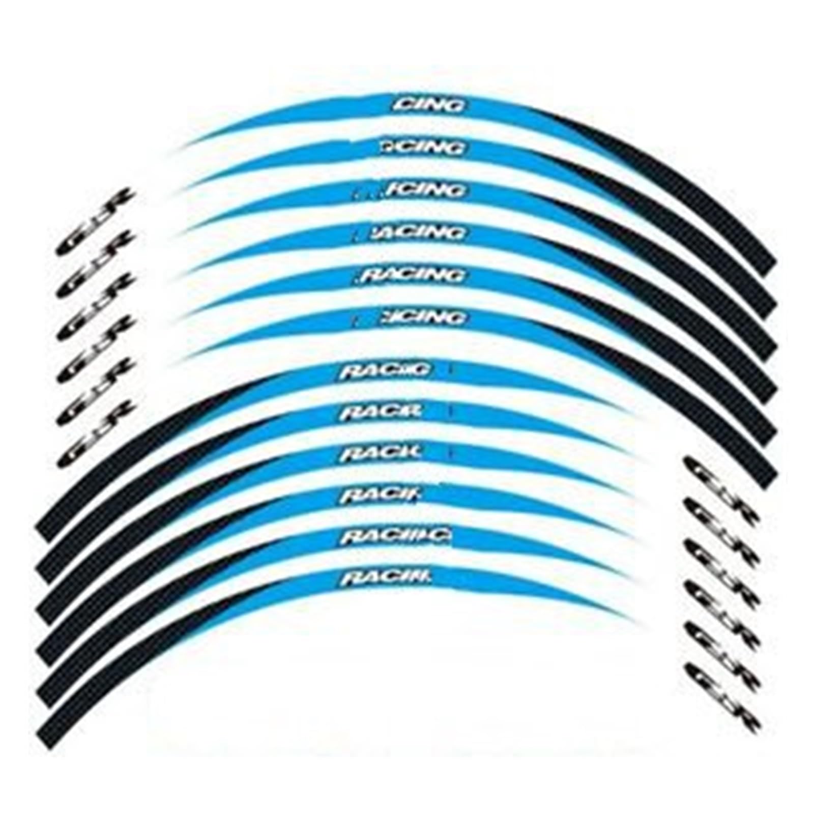 Hub Decals Rim for S&uzuki GSR400 GSR600 GSR750 for GSR 400 for 600 for 750 Motorcycle 17inch Wheel Sticker Decal Reflective Rim Stripe Tape(Blue 1)