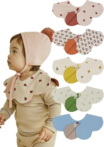 Miniatura 32 de Konny Baby Bib 3/5/7-Pack Set, 360 ° Rotate, Soft and Absorbent Drooling for Toddler Boys Girls Baby Essentials