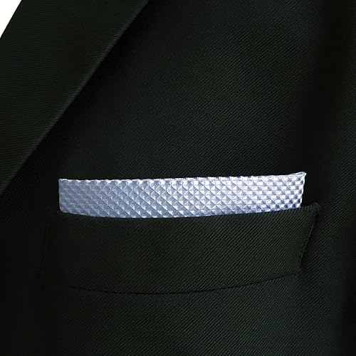 Miniatura 4 de S&W SHLAX&WING Cuadrado de bolsillo para hombre Color sólido liso azul rojo gris grande para traje