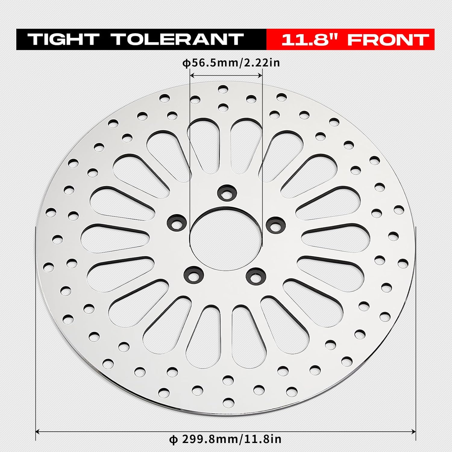 2 Pieces Front Rotors and 1 Piece Rear Rotor 11.8'' set Brake Rotor for Harley Davidson Touring Models,Electra Glide,Road Glide,Road King,Trike Street Glide,Ultra Limited,Mirror Polished