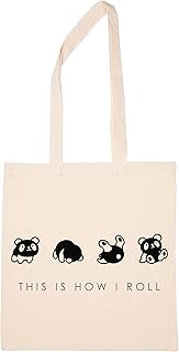 Enigmae This Is How I Roll Panda Koala Riutilizzabile Shopping Drogheria Cotone Borsa Reusable Shopping Bag
