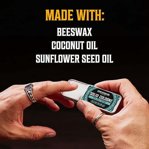 Miniatura 3 de Viking Revolution Paquete de 4 colonia sólida para hombre, juego de regalo de colonia para hombre, incluye café y whisky, palo, sal marina, bourbon