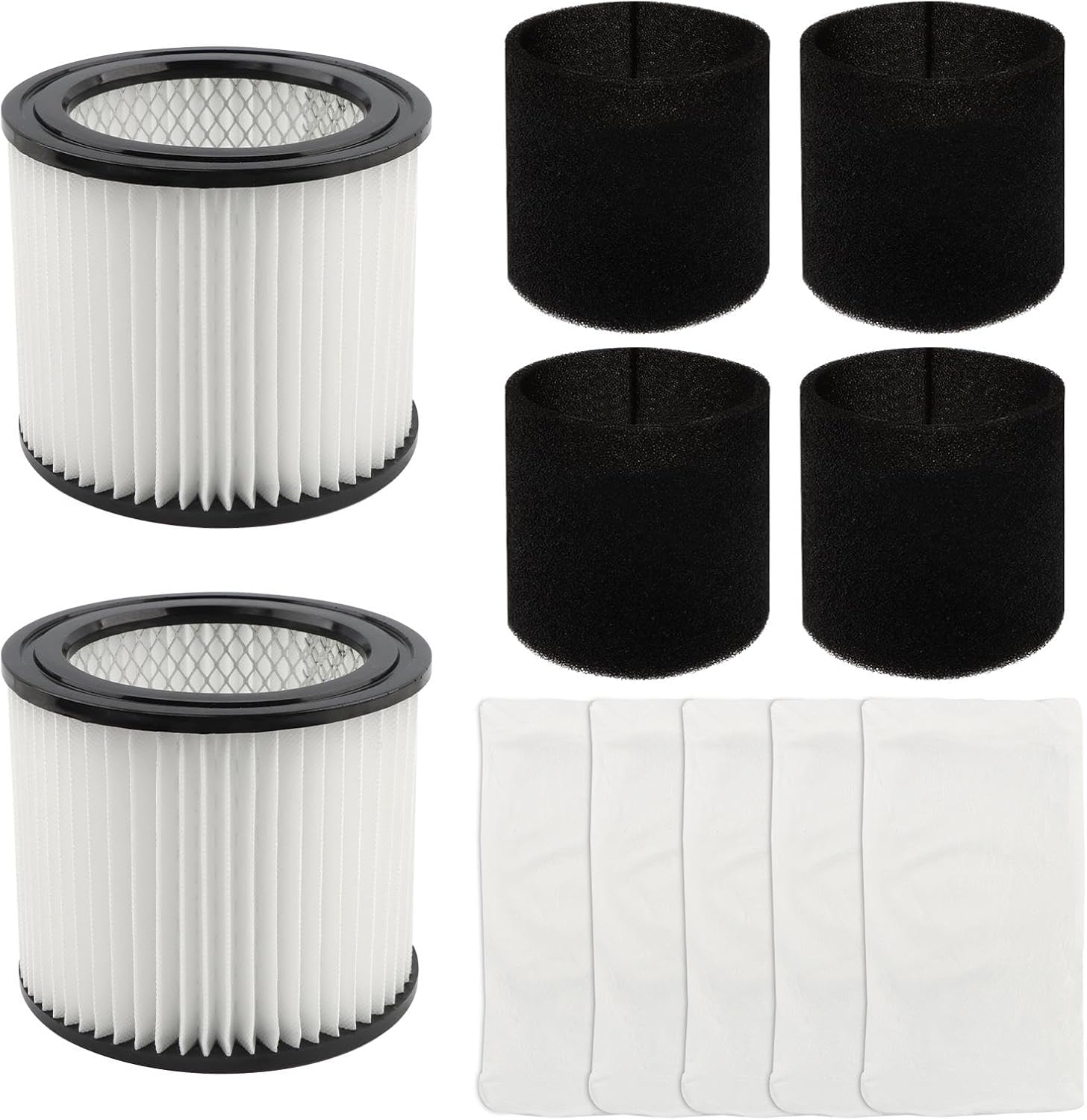 Shop Vac 90398 Cartridge Filter Replacement, For Type AA Wet/Dry Vacuums, Compatible with 9039800/9039833/118692(White,Size:/)