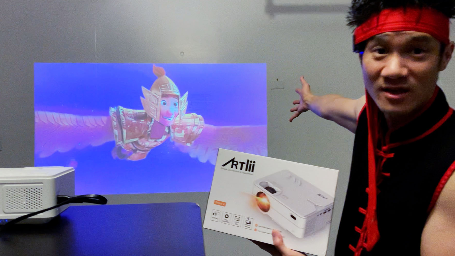 Watch Artlii Enjoy 2 Mini Projector - SETUP & INSTALLED in Garage