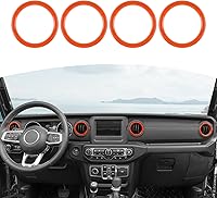 Vista 9 de RT-TCZ para Cubiertas de Rejillas de Aire del Tablero del Jeep Wrangler JL, Adhesivos de Adorno Blanco para Jeep Wrangler JL JLU Gladiator JT