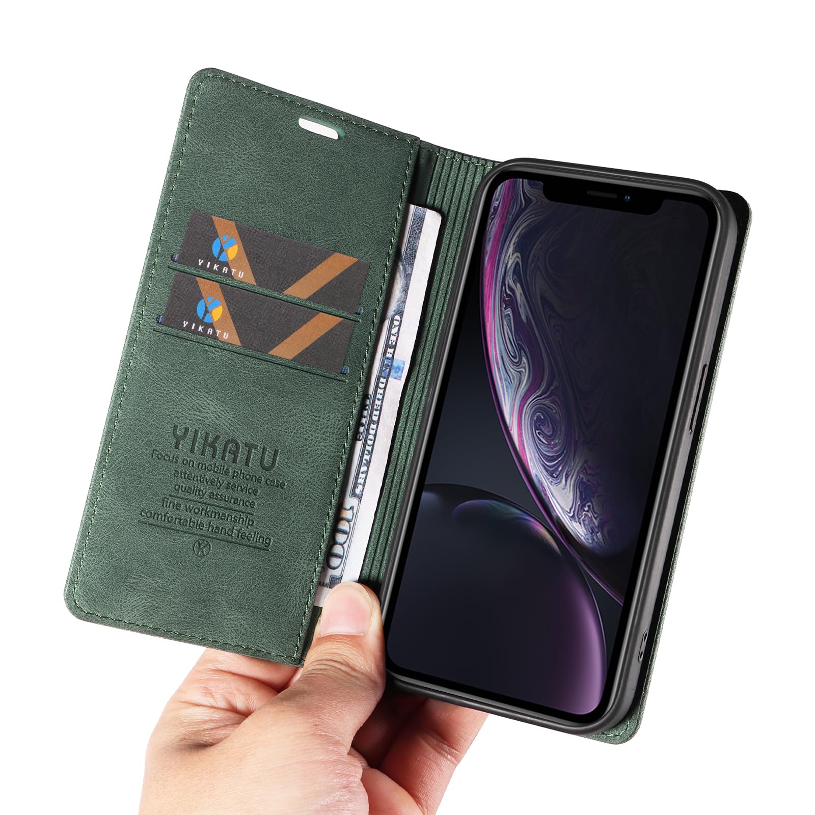 Compatible With Honor 70 5G Cover,Compatible With Honor 70 5G PU Leather Card Slot Magnetic Closure Flip Stand Wallet Cover Black