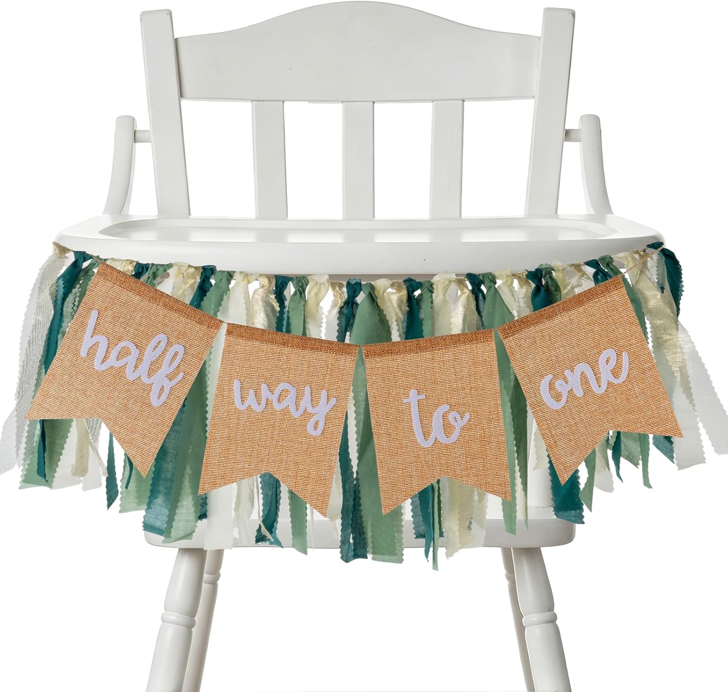 Goose Half Birthday Highchair Banner - Goose 1/2 Birthday Highchair Banner for Baby Girl,6 Month Birthday Decorations for Girl, 6 Month Milestone Cake Smash Photo Prop