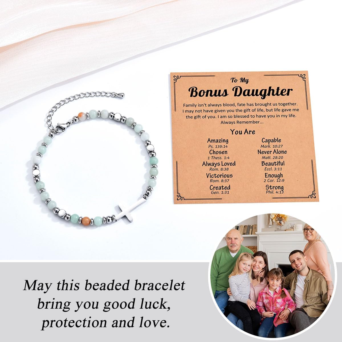 Cross Bracelet for Women Girls, Christian Gifts for Women Friends Sister in Christ Daughter Niece Granddaughter on Birthday Christmas Confirmation Baptism Easter Graduation Valentines Day