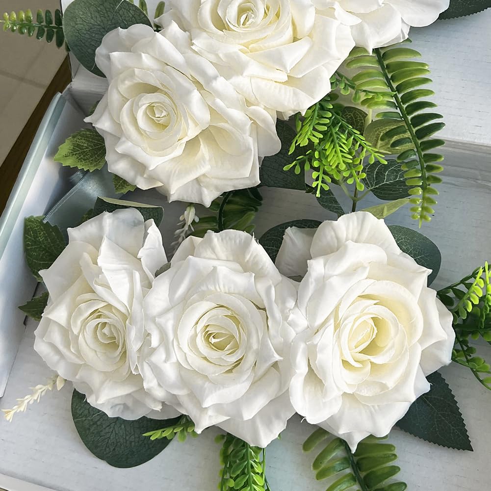 Veemoon 2pcs Curtain Tiebacks - Flower Clip Holdbacks With Handmade Roses For Window Decor