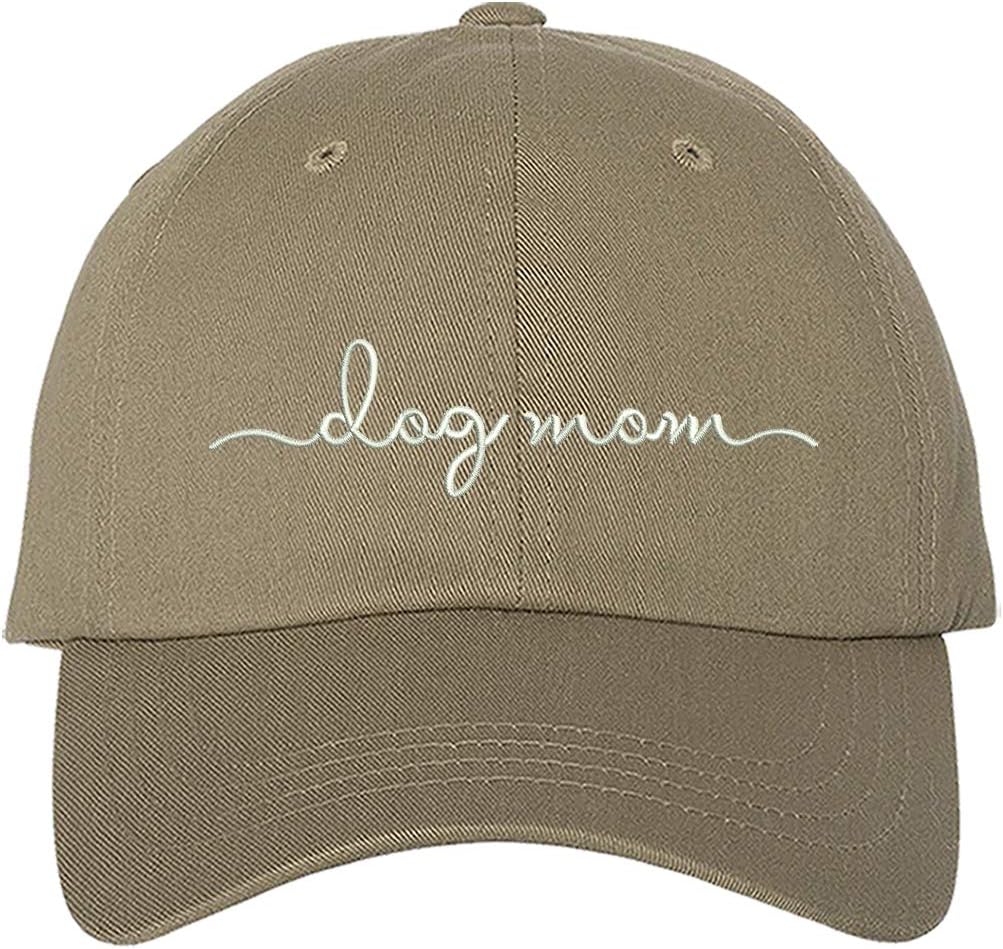 Prfcto Lifestyle Dog Mom Baseball Hat - Unisex Hat - Dog Lover Gift (Khaki)