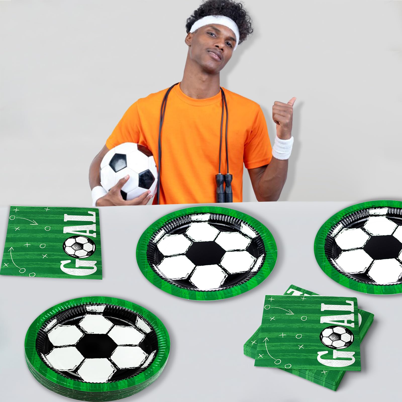 BFB Piatti di carta per feste 23cm Piatti usa e getta 24 pezzi Colorato Pois Piatti monouso