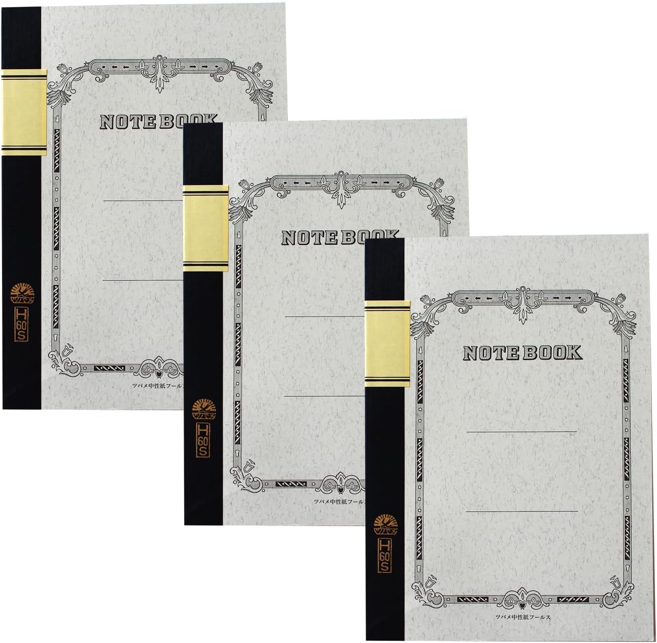 ツバメノート Tsubame H50S-4P H2003 Notebook, A5, Ruled, 50 Sheets, 4 Pack