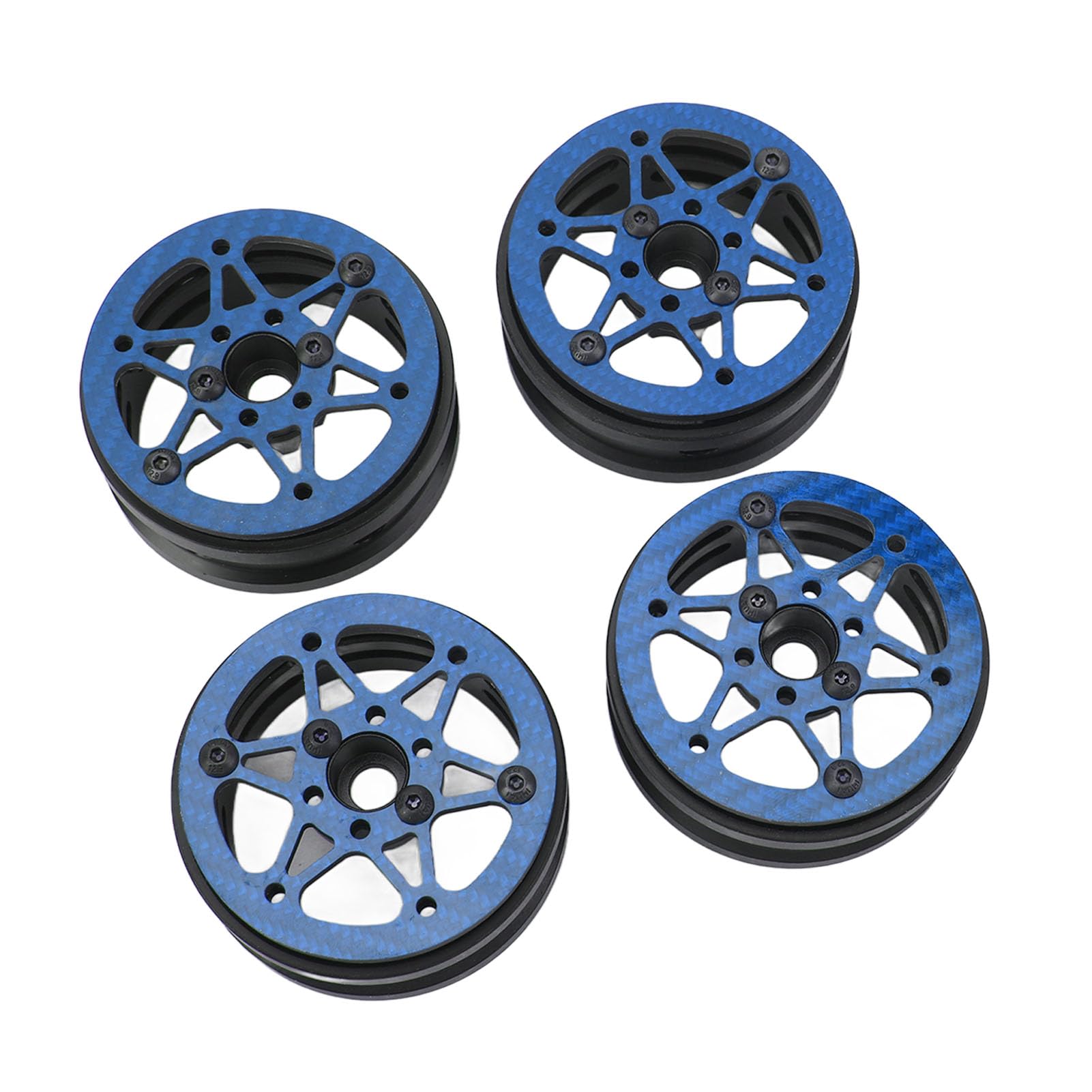 1,9-calowa Piasta Koła RC, 4 szt. Uniwersalne, Trwałe Felgi kół Samochodu RC do Samochodu RC 1/10 (BLUE)