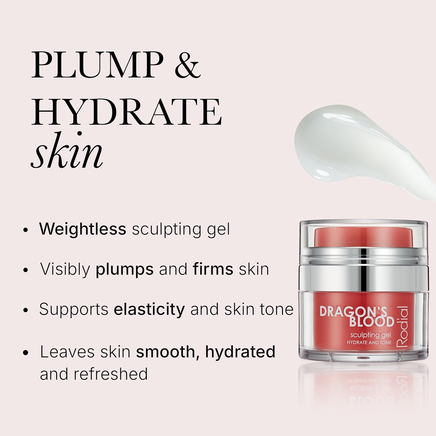 Rodial Dragon's Blood Sculpting Gel 0.3 fl oz - Rejuvenating, Ultra-Hydrating Face Cream - Refreshing Gel/Cream Formula - Triple Action Collagen Formula for a Firmer, Tighter and Smoother Skin Look