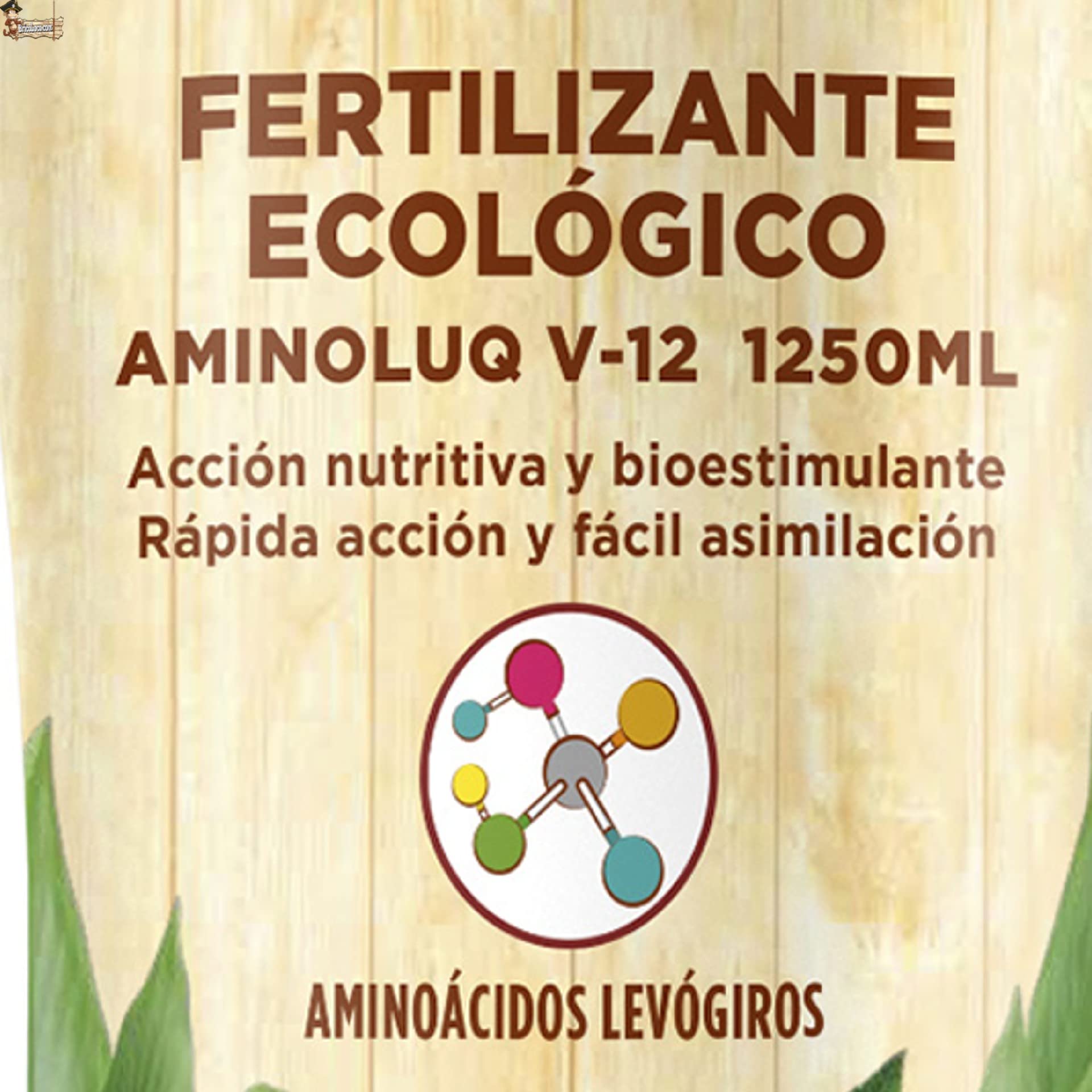 BricoLoco.com Fertilizante plantas orgánico 100% ecológico. Abono líquido. 7,5 LTS (6x1,25lts) Complejo nutritivo materia orgánica, aminoácidos y nutrientes. Interior, exterior, huerto o jardín. (6)