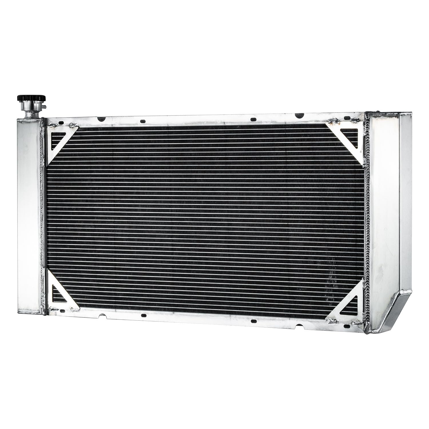 3 Row Aluminum Radiator +2X14" Fan W/Shroud Combo & Relay Kit for 1988-2000 Chevrolet GMC C/K 1500 2500 3500 Pickup丨34" Core Width