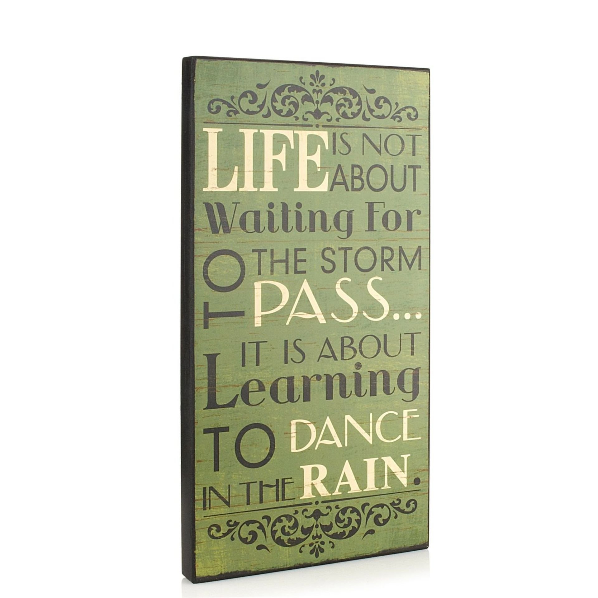 Heaven Sends Multi Coloured Wooden 'Waiting For The Storm' Sign