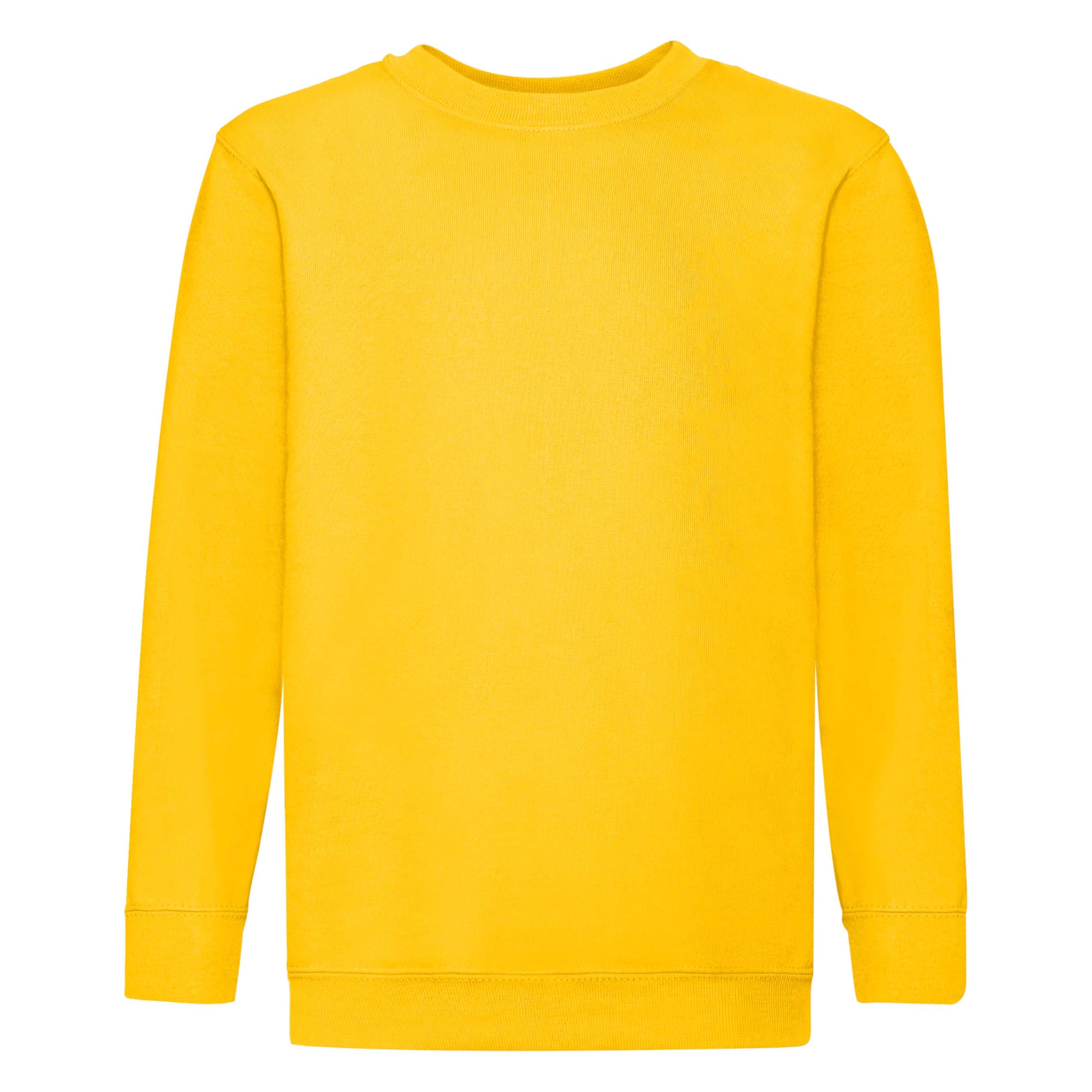 Fruit of the Loom SS027B Boys' Sweatshirt - Gold - 3-4 Years