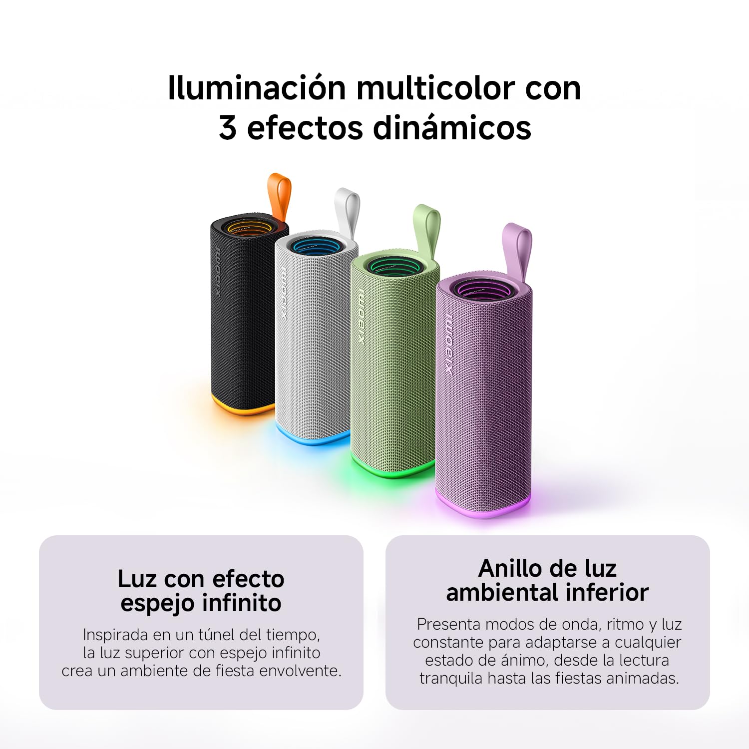 XIAOMI Sound Play Altavoz Bluetooth Portátil 18W, Sonido Inmersivo Potente, Auracast Multi-Speaker, Luz RGB Ambiental, 14 Horas de Batería, IP68 Waterproof, TWS Pairing, Bluetooth 6.0, USB-C, Negro