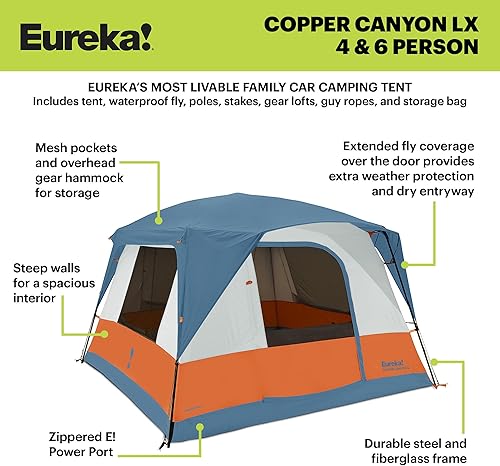 Miniatura 2 de Eureka! Copper Canyon LX, tienda de campaña para 3 estaciones, familia y coche (4, 6, 8 o 12 personas)